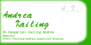 andrea kailing business card